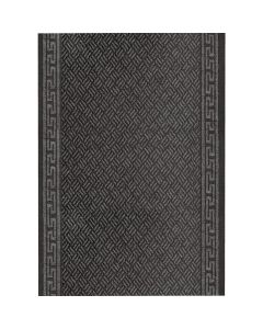 Multy Home Greek Key 26 In. x 60 Ft. Gray Carpet Runner, Indoor/Outdoor