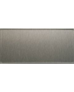 Aspect 3 In. x 6 In. Aluminum Backsplash Peel & Stick, Short Grain Stainless (8-Pack)