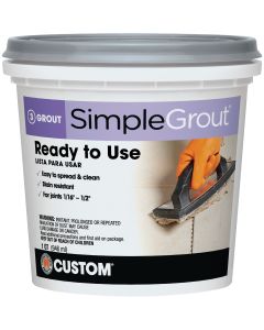 Custom Building Products Simplegrout Quart Delorean Gray Sanded Tile Grout