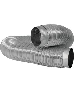 Dundas Jafine 4 In. x 6 Ft. Aluminum Semi-Rigid Dryer Duct with Collar