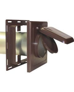 No-Pest 4 In. Brown Plastic J-Block Dryer Vent Hood