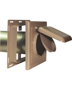 No-Pest 4 In. Tan Plastic J-Block Dryer Vent Hood