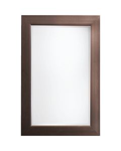 Erias Home Designs Austin 24 In. W. x 36 In. H. Antique Pewter Plastic Framed Wall Mirror