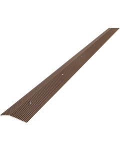 M-D Forest Brown Fluted 2 In. x 36 In. Aluminum Carpet Trim