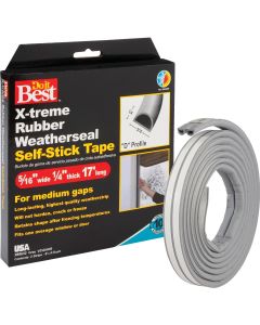 Do it Best Grey 17' 5/16" Rubber Weatherstrip