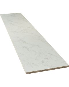 VT Industries Stretta 10 Ft. White Marble Backsplash Panel