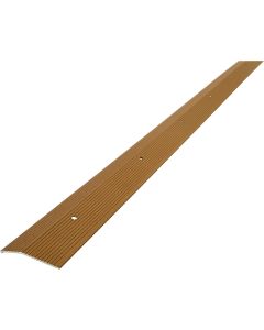 M-D Antique Brass Fluted 2 In. x 72 In. Aluminum Carpet Trim