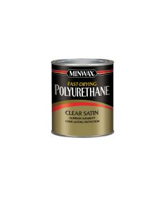 1/2 Pt Minwax 23010 Clear Fast-Drying Oil-Based Polyurethane, Satin