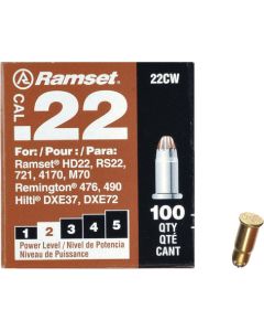 Ramset .22 Caliber Level 2 Brown Powder Load (100-Pack)