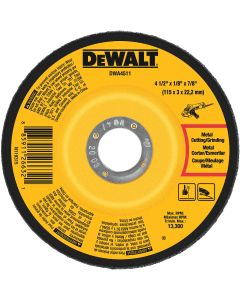 DEWALT HP Type 27 4-1/2 In. x 1/8 In. x 7/8 In. Metal/Stainless Grinding Cut-Off Wheel