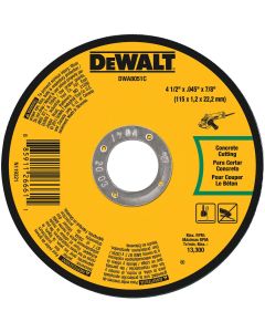 DEWALT Type 1 4-1/2 In. x 0.045 In. x 7/8 In. Masonry Cut-Off Wheel