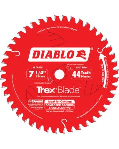 Diablo Trex Blade 7-1/4 In. 44-Tooth Composite Decking & PVC Circular Saw Blade