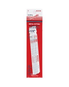 Milwaukee T-Shank 5-1/4 In. x 24 TPI Bi-Metal Jig Saw Blade, Metal Cutting (5-Pack)