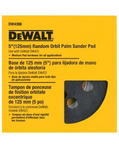 DeWalt 8-Hole Hook and Loop 5 In. Sanding Disc Backing Pad