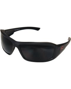 Edge Eyewear Brazeau Matte Black Frame Safety Glasses with Smoke Lenses