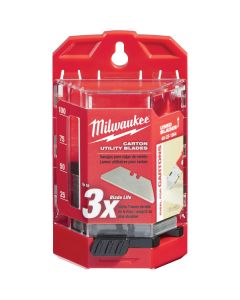 Milwaukee Carton 2-Point Rounded 2-3/8 In. Utility Knife Blade (50-Pack)