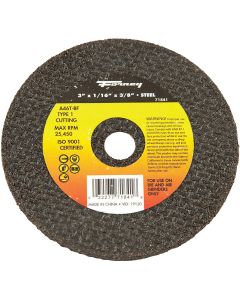 Forney Type 1 3 In. x 1/16 In. x 3/8 In. Steel Cut-Off Wheel