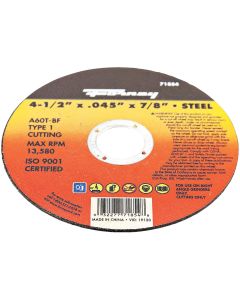 Forney Type 1 4-1/2 In. x 0.045 In. x 7/8 In. Steel Cut-Off Wheel