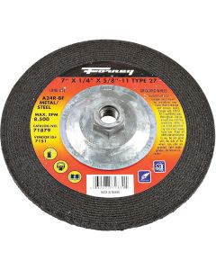 Forney Type 27 7 In. 1/4 In. 5/8 In.-11 Metal/Steel Grinding Cut-Off Wheel