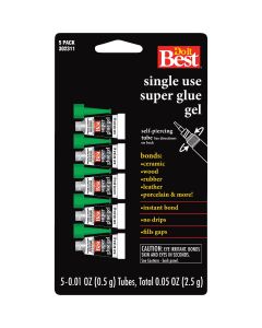 Do it Best 0.01 Oz. Single Use Super Glue Gel (5-Pack)