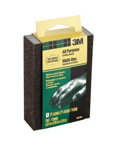 3M All-Purpose 2-5/8 In. x 3-3/4 In. x 1 In. Fine/Medium Sanding Sponge