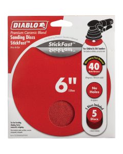 Diablo StickFast 6 In. 40 Grit Sanding Disc (5-Pack)