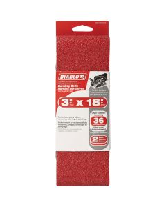 Diablo 3 In. x 18 In. 36 Grit General Purpose Sanding Belt (2-Pack)