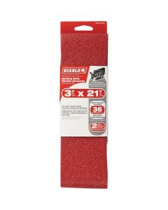 Diablo 3 In. x 21 In. 36 Grit General Purpose Sanding Belt (2-Pack)