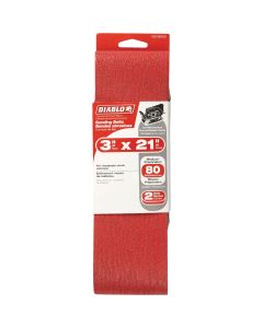 Diablo 3 In. x 21 In. 80 Grit General Purpose Sanding Belt (2-Pack)