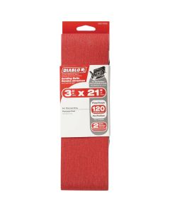 Diablo 3 In. x 21 In. 120 Grit General Purpose Sanding Belt (2-Pack)