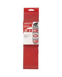 Diablo 3 In. x 24 In. 80 Grit General Purpose Sanding Belt (2-Pack)