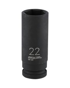 Channellock 1/2 In. Drive 22 mm 6-Point Deep Metric Impact Socket