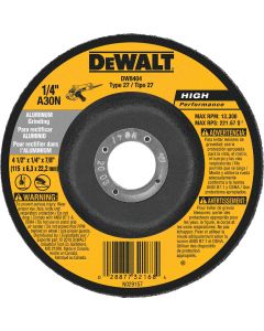 DEWALT HP Type 27 4-1/2 In. x 1/4 In. x 7/8 In. Aluminum Grinding Cut-Off Wheel