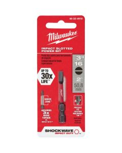 Milwaukee SHOCKWAVE 3/16 In. Slotted 2 In. Power Impact Screwdriver Bit