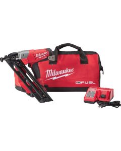 Milwaukee M18 FUEL 18 Volt Lithium-Ion Brushless 15-Gauge 2-1/2 In. Angled Cordless Finish Nailer Kit