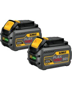 DEWALT FLEXVOLT 20 Volt and 60 Volt MAX Lithium-Ion 6.0 Ah Tool Battery (2-Pack)