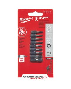 9pc Hex 1" Insert Bit