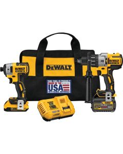 DeWALT FLEXVOLT 2-Tool 20V MAX Lithium-Ion Brushless Hammer Drill/Impact Driver Cordless Combo Kit