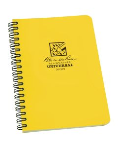 Rite in the Rain All-Weather 4-7/8 In. W x 7 In. H 32-Sheet Side-Spiral Bound Notebook, Yellow