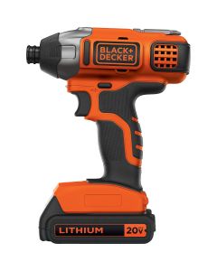 Black & Decker 20-Volt MAX Lithium-Ion 1/4 In. Hex Cordless Impact Driver Kit