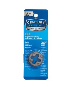 Century Drill & Tool 1/8-27 NPT 1 In. Across Flats Hexagon Pipe Die