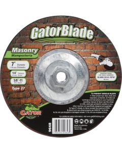 Gator Blade Type 27 7 In. x 1/4 In. x 5/8 In.-11 Masonry Cut-Off Wheel