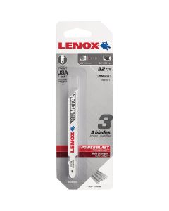 Lenox T-Shank 3-5/8 In. x 32 TPI Bi-Metal Jig Saw Blade, Extra Thin Metal Less than 1/16 In. (3-Pack)