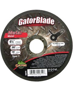 Gator Blade Thin Cut Type 1 4-1/2 In. x 0.045 In. x 7/8 In. Metal Cut-Off Wheel