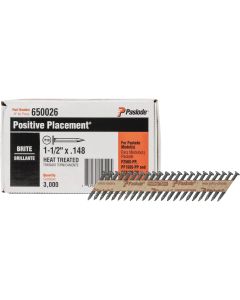 Paslode 1-1/2 In. x .148 In. 30 Degree Brite Heat Treated Smooth Shank Positive Placement Metal Connector Nails (3000 Ct.)