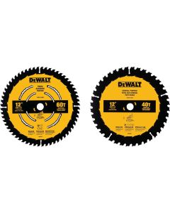 DEWALT Construction 12 In. Assorted Circular Saw Blade Set (2-Pack)