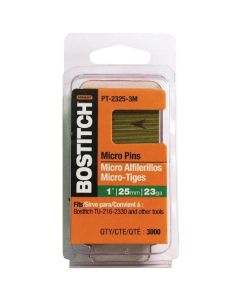 Bostitch 23-Gauge Coated Pin Nail, 1/2 In. (3000 Ct.)