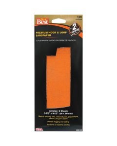 Do it Best 3-1/2 In. x 9-1/2 In. 120G Premium Hook And Loop Sandpaper (6 Count)