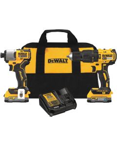 DeWalt 2-Tool 20V MAX Brushless Hammer Drill/Driver & Impact Driver Cordless Tool Combo Kit with 2 POWERSTACK Batteries