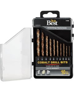 Do it Best 10-Piece Cobalt Drill Bit Set, 1/16 In. thru 1/4 In.